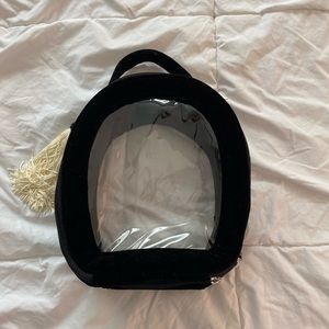 See-through velvet purse